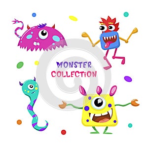 Vector graphics. Collection of monster characters.