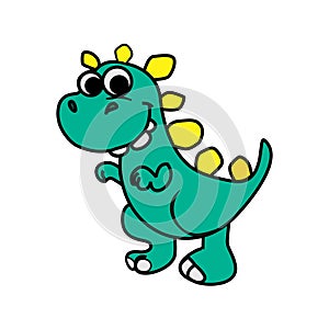 vector graphics of cute dinosaurs