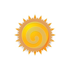 Vector Graphics Illustration of Sun Icon Template