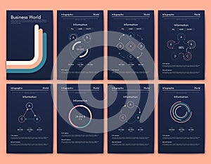 Vector graphics infographics with mobile phone. Template for creating mobile applications, workflow layout, diagram