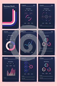 Vector graphics infographics with mobile phone. Template for creating mobile applications, workflow layout, diagram