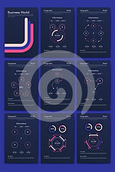 Vector graphics infographics with mobile phone. Template for creating mobile applications, workflow layout, diagram