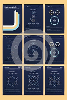 Vector graphics infographics with mobile phone. Template for creating mobile applications, workflow layout, diagram