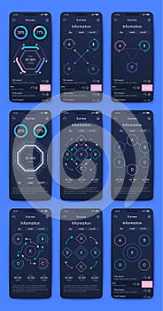 Vector graphics infographics with mobile phone. Template for creating mobile applications, workflow layout, diagram