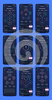 Vector graphics infographics with mobile phone. Template for creating mobile applications, workflow layout, diagram