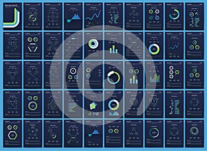 Vector graphics infographics with mobile phone. Template for creating mobile applications, workflow layout, diagram