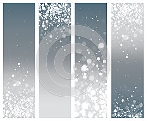 Vector gray abstract banners.