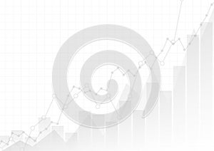 Vector : Gray business graphs on white background