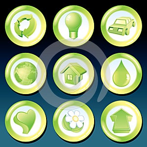 Vector Green Eco Icons