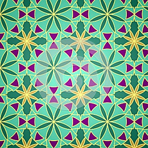 Vector Green Seamless Pattern