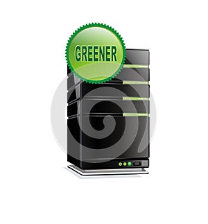 Vector green server web hosting