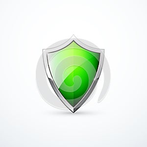 Vector green shield icon