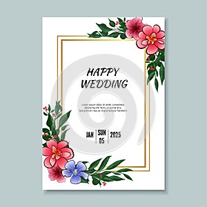 Vector greeting card. Botanical illustration. Vector ENP 10.