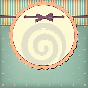 Vector greeting card with bow