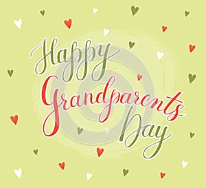 Vector greeting card Happy Grandparent Day