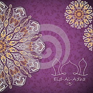 Vector greeting card to Feast of the Sacrifice (Eid-Al-Adha)