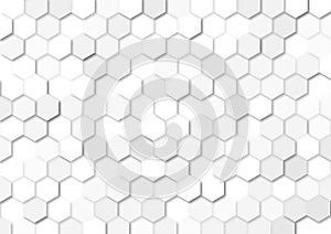 Vector Grey Hexagons Texture for Abstract Background