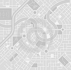 Vector Greyscale City Map pattern