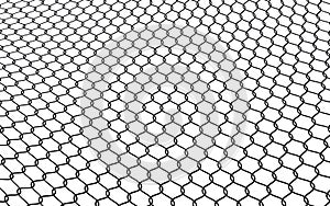 Vector grid metal chain link isolated on white background.
