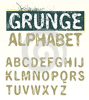 Vector Grunge Alphabet