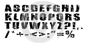 Vector Grunge Alphabet