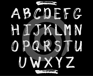 Vector grunge alphabet.
