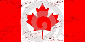 Vector grunge Canada flag background