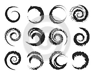 Vector grunge circle shapes