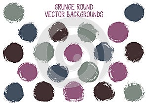 Vector grunge circles.