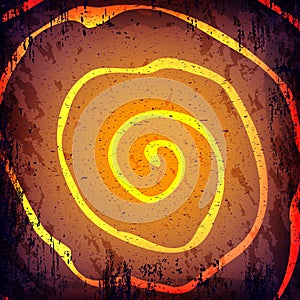 Vector grunge Halloween dark background. Hand drawn spirale