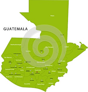 Vector Guatemala map