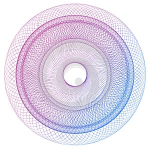 Vector Guilloche elements for certificate or diploma and currency design