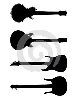 Vector guitars silhouettes
