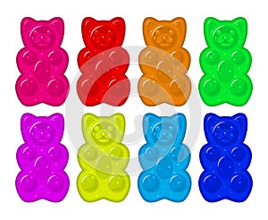 vector gummy bear candies