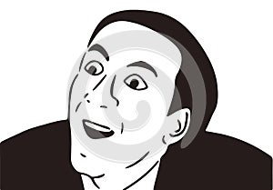 Vector guy meme face for any design. eps 10.