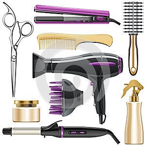 Vector Hair Styling Icons