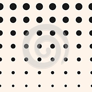 Vector half tone circles pattern. Halftone dots background.