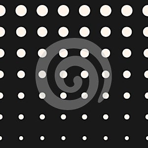 Vector half tone circles pattern. Halftone dots background.