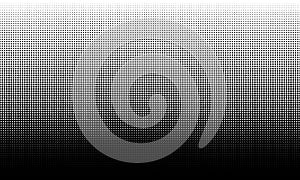 Vector halftone dots background. Black and white comic pattern.