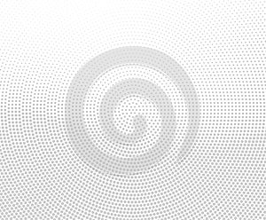 Vector halftone dots background. Monochrome comic pattern. Radial gradient hexagon texture