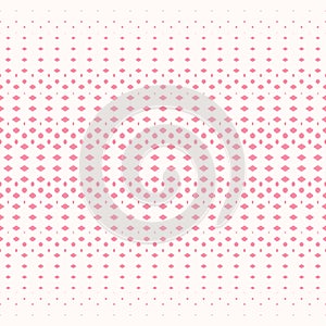 Vector halftone geometric seamless pattern with diamond shapes, rhombuses, dots