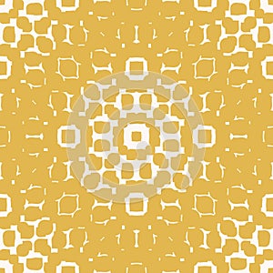 Vector halftone geometric seamless pattern. Yellow and white gradient effect