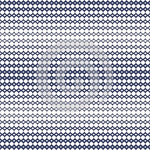 Vector halftone mesh seamless pattern. Deep blue and white abstract texture