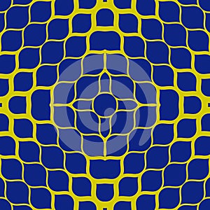 Vector halftone mesh texture. Blue and green abstract geometric seamless pattern