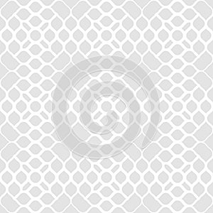 Vector halftone mesh texture. Subtle white and gray abstract seamless pattern