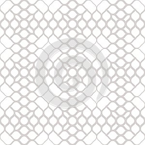 Vector halftone mesh texture. Subtle white and gray abstract seamless pattern