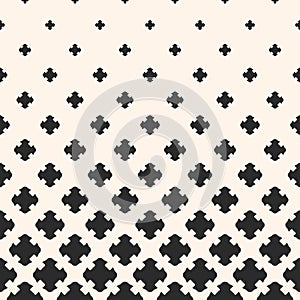 Vector halftone pattern, gradient transition effect, crosses.