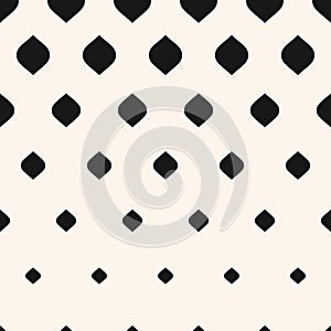 Vector halftone pattern. Vertical gradient transition effect from black to white