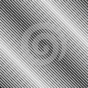 Vector halftone seamless pattern. Diagonal zig zag lines.