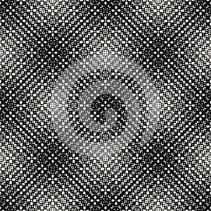 Vector halftone seamless pattern. Monochrome grunge texture.